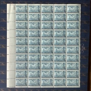 #C36 MNH Sheet (227) Separated Perfs.
