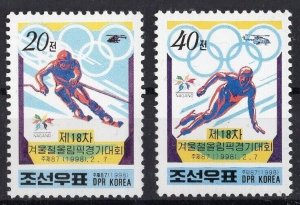 North Korea 1998 MNH Stamps Scott 3691-3692 Sport Olympic Games Skiing