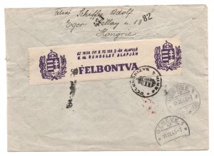 1925 Hungary Cover to POW Com. Geneva Red Cross Cachet Felbontva Censor WS29263