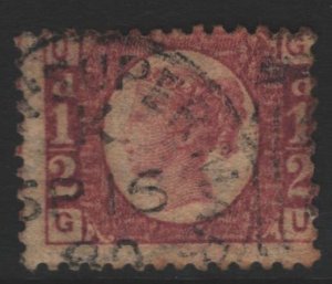Great Britain Sc#58 Used - Plate 14