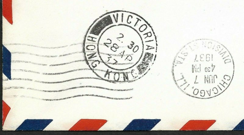 Doyle's_Stamps: USA to China Yankee Clipper First Flight Cover 1937