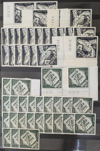 EDW1949SELL : MONACO 1953 Scott #C36-39 Olympics 25 Cplt sets VF MNH Cat $1,650.