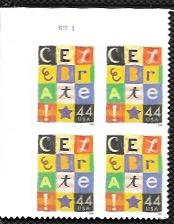 US  #4407  Plate Block - Celebrate!
