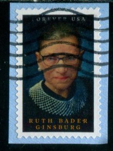 5821 US (66c) Ruth Bader Ginsburg SA, used on paper