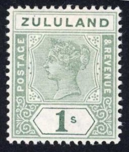 Zululand 1894-6 SG.25 1s green fine mint cat 50 pounds