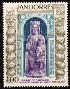 Andorra (French) #221  MNH - Virgin of Canolich (1973)