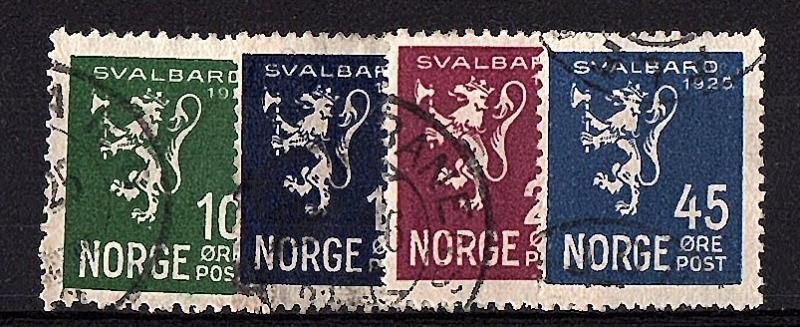 NORWAY 1925 111-14 used cmplt set scv $35.50 less 50%=$14.75 Buy it Now !!!!