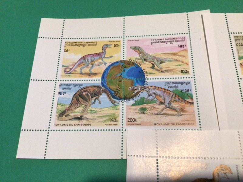 Planet Earth Dinosaurs  3 stamp sheets A20273
