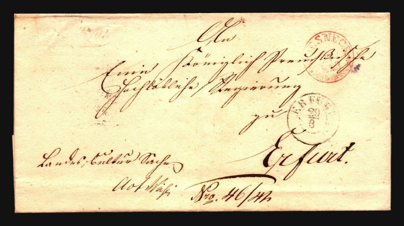 Germany 19th Century Erfurt Stampless Wrapper - Z17074