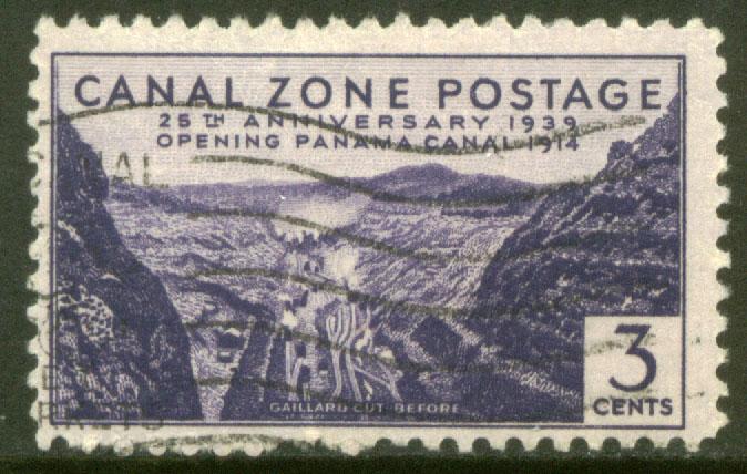 Canal Zone 122, 3c Gaillard Cut. Used. (17)