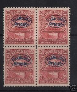 Nicaragua #O125 XF/NH Block