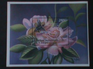 CONGO-COLORFUL BEAUTIFUL LOVELY PINK LADY GARDEN FLOWERS-MNH S/S VF-LAST ONE