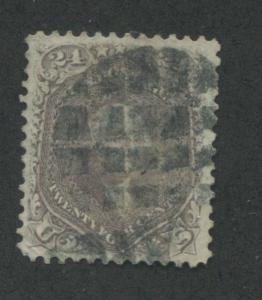 1862 US Stamp #78 24c Used F/VF Cork Cancel Catalogue Value $350