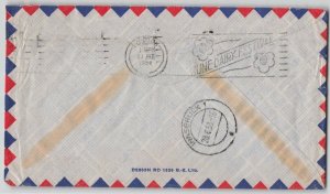 Canada 1958 15c Gannet Airmail Austria Postage Due Cover Redirected from UK