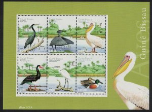 Guinea-Bissau Heron Egret Pelican Goose Mallard Water birds MS 2001 MNH