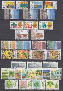 j45793 JL stamps 9 different mnh singapore sets lot