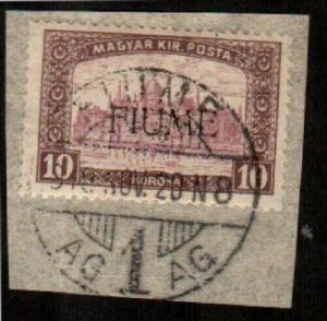 Fiume Scott 20 Used on piece [TG158]