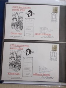 Robbie Burns Federation Collection of Covers & Other Interesting Related Fdc's