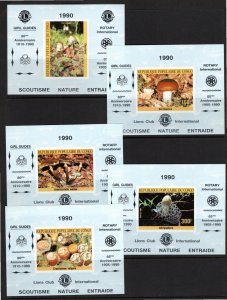 Congo 1990 Cinderella DELUXE SOUVENIR SHEETS