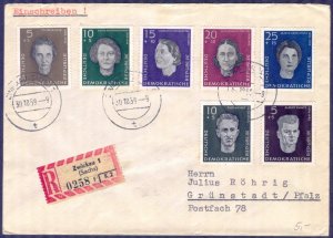 Germany DDR 1959 Famous People Mi. 715/19 Letter