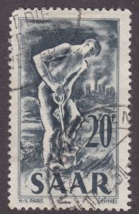 Saar 215 Worker Shoveling 1950