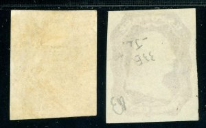 USAstamps Unused VF US 1851 Imperforate Issue Scott 11 OG MLH + 11E-12 Essay
