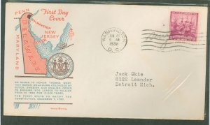 United States #836 On Cover