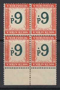 South Africa, SG D29a, MNH block (hinged selvage)