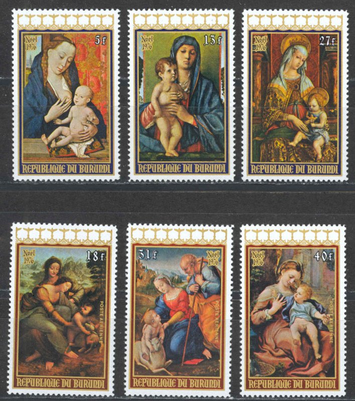 Burundi Sc# 504-506, C250-C252 MNH 1976 Christmas