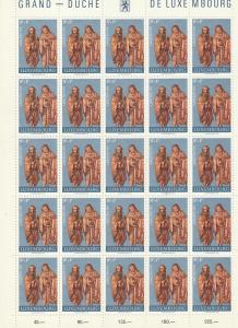 B282-B286 Luxembourg Semi-Postal Mint OGNH sheets of 25