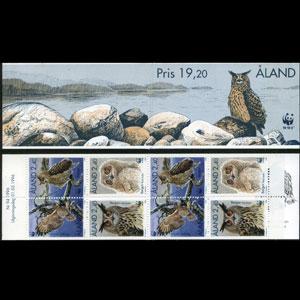 ALAND IS. 1996 - Scott# 125a Booklet-WWW Owls LH