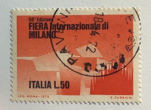 Italy 1972  Scott 1063 used - 50 l,   Milan International Fair,   50th Anniv