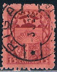 Latvia 120: 15s Coat of Arms, used, VF