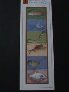 ​PALAU-1969  TROPICAL MARINELOVELY  FISHES OF ATLANTIC OCEAN -MNH SHEET  VF