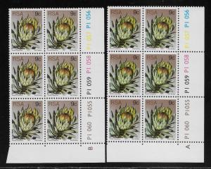 SOUTH AFRICA SC# 483 CBLR #P1055-60 A-B I- FVF/MNH  1977