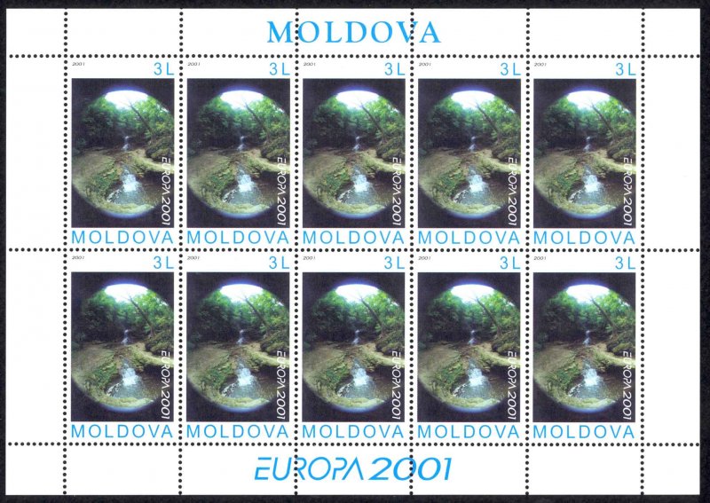 Moldova Sc# 376 MNH Pane/10 2001 Europa