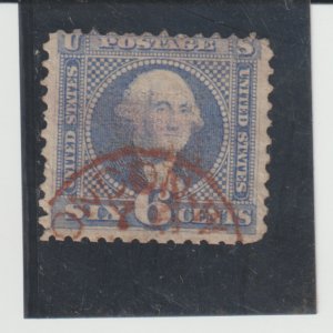 US Scott #115 Used with SON Red Town  Fancy Cancel CV $300.+