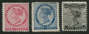Prince Edward Island #5, 6, 9 Mint