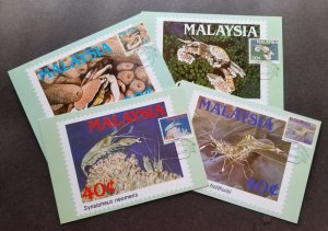 *FREE SHIP Malaysia Marine Life 1989 Ocean Crab Coral (maxicard) *see scan