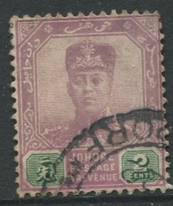 STAMP STATION PERTH Johore #88 Sultan Ibrahim Definitive  Wmk 3  Used 1918-1920