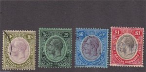 Br. Honduras Scott # 98 - 101 VF used with nice color cv $ 55 ! see pic !