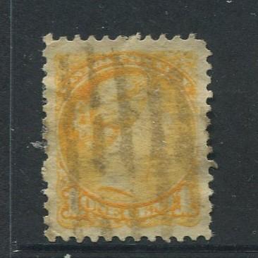 Canada -Scott 35 - Queen Victoria -1870 - Used - Single 1c Stamp