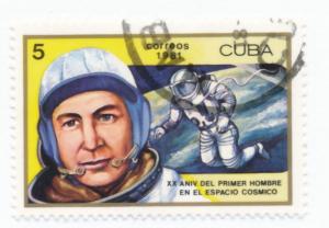 Cuba 1981 Scott 2402 used - 5c, Man in Space, Aleksei A Leonov