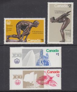 Canada Sc 656/688 mint 1976 Montreal Olympics, 2 cplt sets, VF