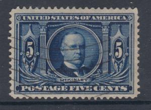 US Sc 326 used 1904 5c dark blue Louisiana Purchase