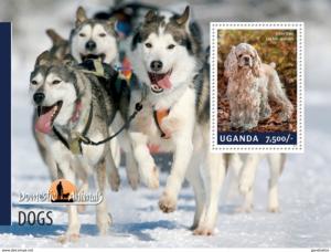 UGANDA 2014 SHEET ugn14202b DOGS CHIENS