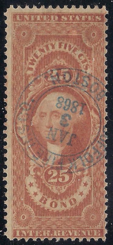  R43c Used Ave 3/3/1868 blue HS canc