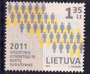 Lithuania 2011 People Census Mi. 1056 MNH