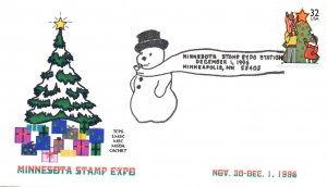 US Minnesota Stamp Expo 1996 Christmas Tree Cover