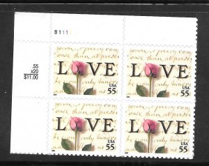 #3499 MNH Plate Block